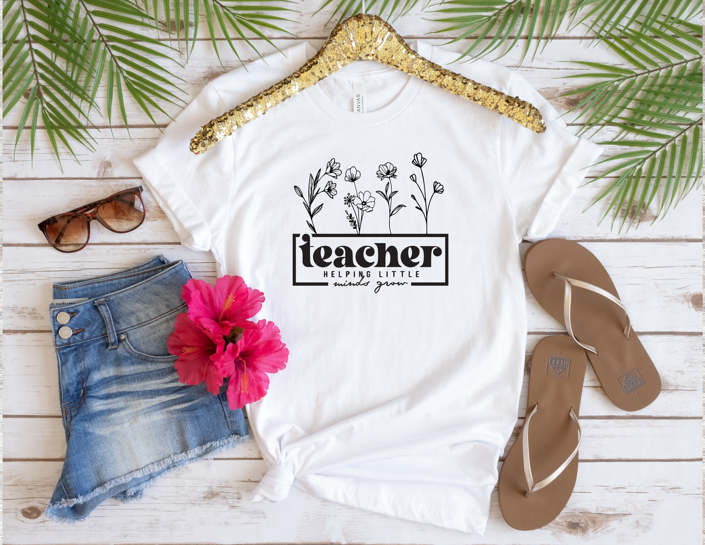 Teacher helping little minds grow